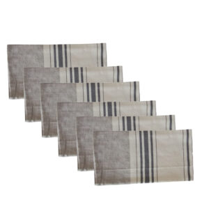 Lot de 6 Serviettes de Cuisine en Coton 45X55 CM
