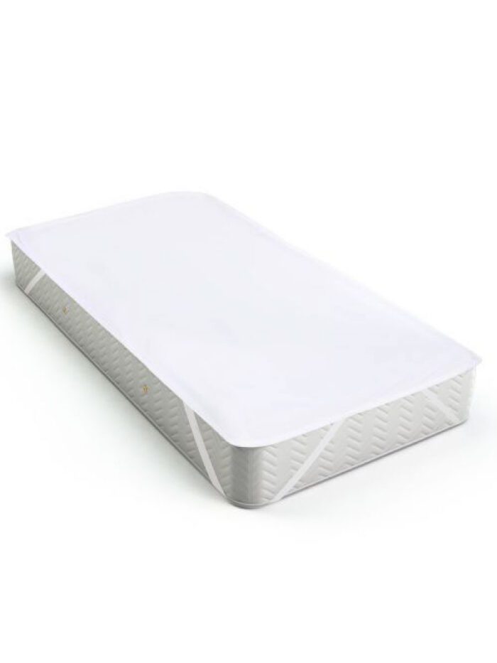 PROTEGE MATELAS BEBE 60x120 PLAT  IMPERMEABLE BLANC – Image 2