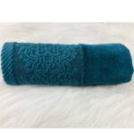 SERVIETTE INVITE JULIA BLEU PETROLE  30/50