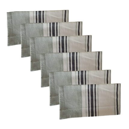 Lot de 6 Serviettes de Cuisine en Coton 45X55 CM