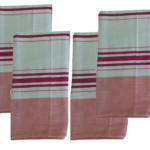 Lot de 4 Serviettes de Cuisine en Coton 45X55 CM
