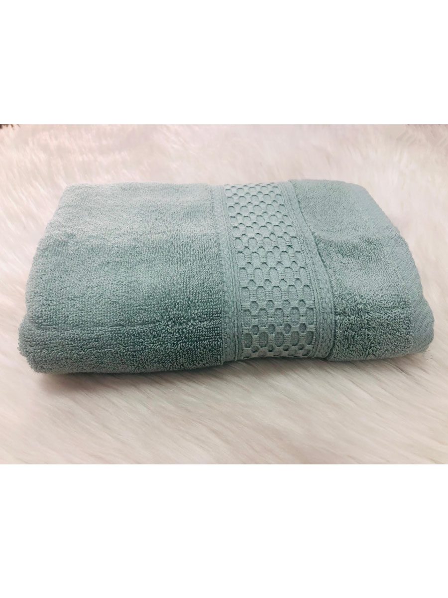 12-1-1.jpg SERVIETTE EPONGE BOUCLE LANA VERT D'EAU – Image 1