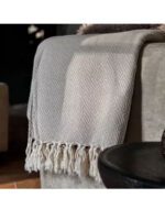 JETE COTON ATHENES  TAUPE CLAIR 160X250CM – Image 2