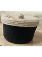 CORBEILLE + COUVERCLE EN JUTE