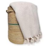 JETE COTON ATHENES  TAUPE CLAIR 160X250CM