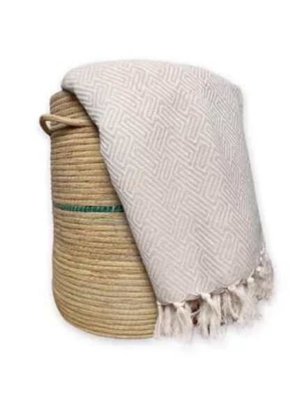 JETE COTON ATHENES  TAUPE CLAIR 160X250CM
