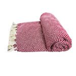 JETE COTON ATHENES BORDEAUX 160X250CM