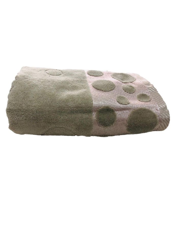 SERVIETTE EPONGE VELOUR CERCLE DIM 50 X90 GREGE – Image 2