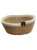 CORBEILLE DE RANG  MULTI USAGES AVEC BORD BLANC OVALE 15/H8 – Image 2