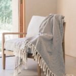 JETE COTON AMSTERDAM GRIS MOYEN 160X250CM