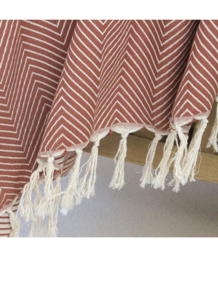 JETE COTON AMSTERDAM TERRACOTTA 160X250CM – Image 2