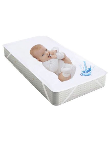 PROTEGE MATELAS BEBE 60x120 PLAT  IMPERMEABLE BLANC