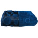 SERVIETTE EPONGE VELOUR CERCLE DIM 50 X90 BLEU ROI
