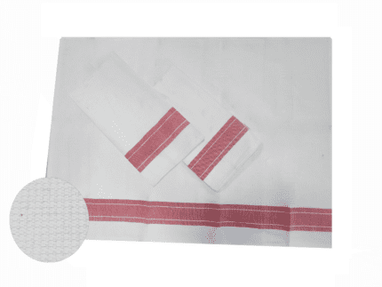 LOT DE 3 TORCHONS DE TABLE 100% COTON NID D’ABEILLE 45X62 cm