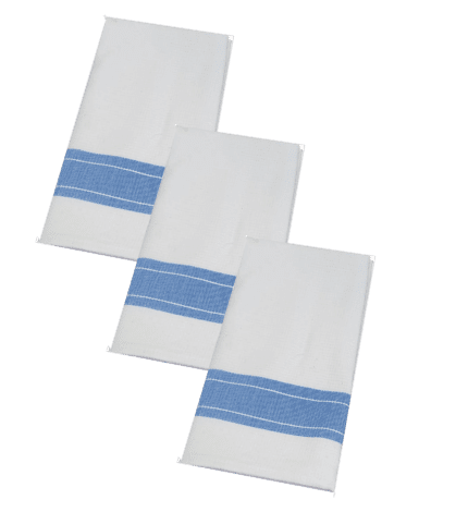 LOT DE 3 TORCHONS DE TABLE 100% COTON NID D’ABEILLE 45X62 cm