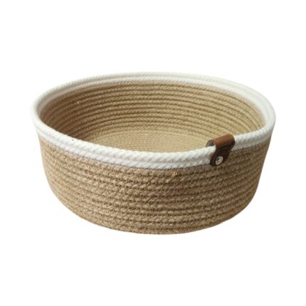 CORBEILLE DE RANG  ULTI USAGES AVEC BORD BLANC ROND 20/H10
