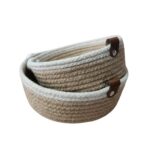 CORBEILLE DE RANG  ULTI USAGES AVEC BORD BLANC ROND 15/6 CM