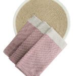 Lot de 3 SERVIETTES DE TABLE ARABESQUE  43*56cm