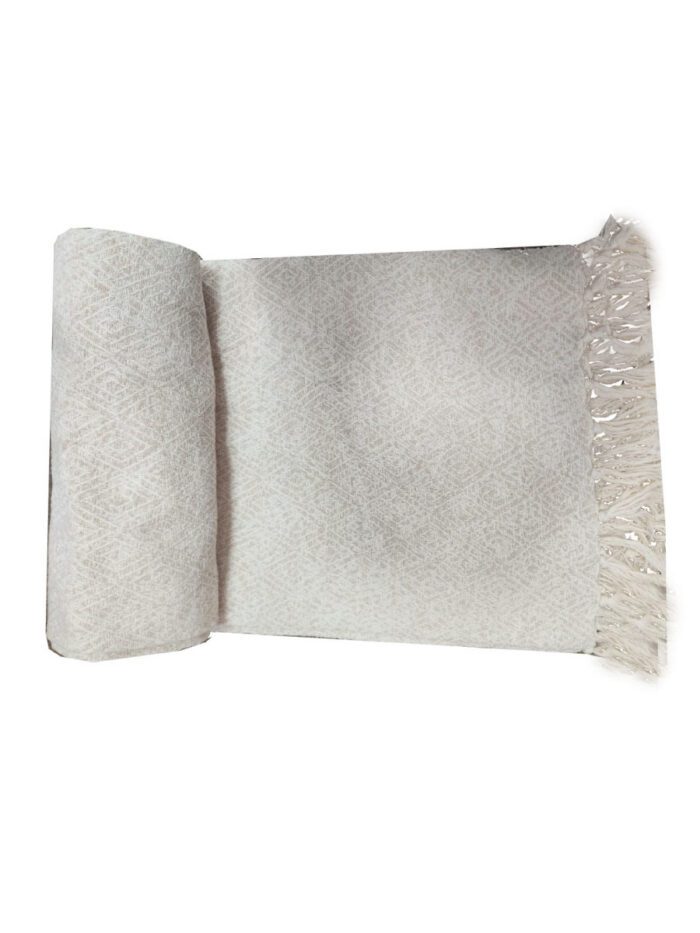 JETE COTON CAPRI  TAUPE CLAIR 160X250CM – Image 2