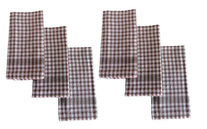 LOT DE 6 SERVIETTES DE TABLE 100% COTON 50X50cm – Image 3