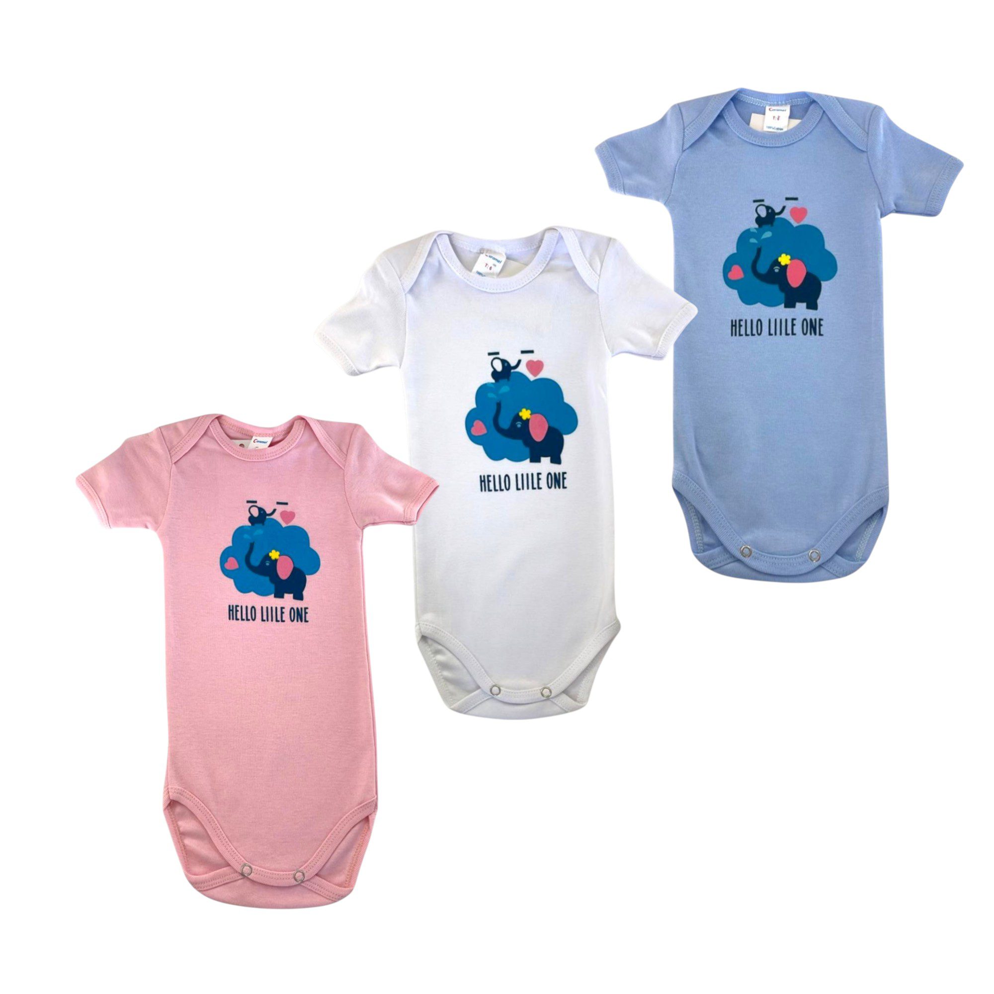 ELE-DM.jpg Body bébé demi-manches ELEPHANT – Image 1