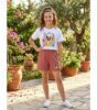 ENSEMBLE FILLE HAUT DM +SHORT PITSTACHE HELLO