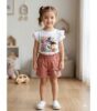 Ensemble 2 pièces short fille BLANC