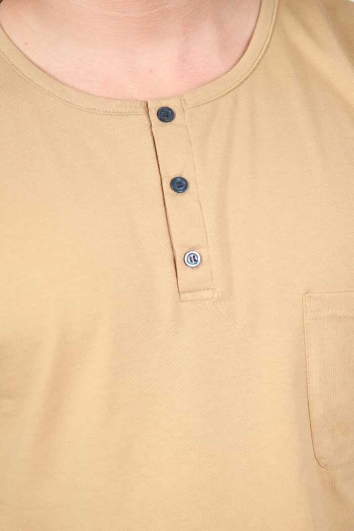 PYJAMA HOMME PULL MANCHES LONGUES CAMEL PANT IMPRIME RAYE – Image 4