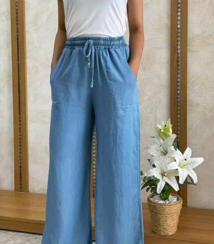 Pantalon Femme Décontracté en jean fluide