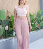 Pantalon Femme Large Taille Haute
