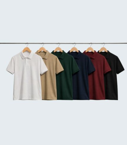 Polo homme piqué 100% coton demi manche