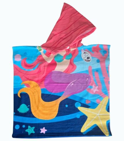 Poncho de Plage Enfant Fille 60x120 cm