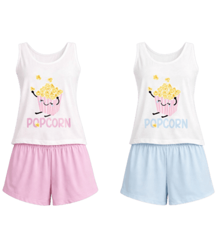PYJAMA FEMME SHORT POP CORN