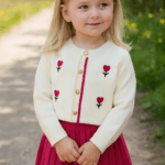 ENSEMBLE FILLE LAINE GILET + JUPE