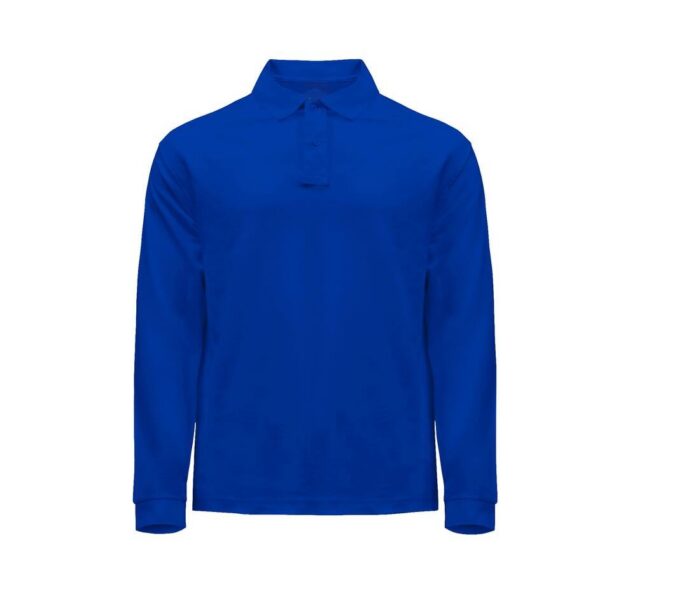 Polo homme piqué 100% coton manche longue – Image 2