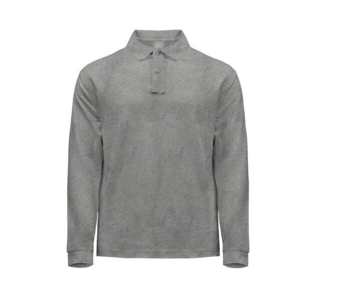Polo homme piqué 100% coton manche longue – Image 4