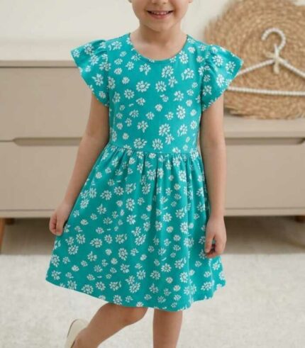 Robe fille en coton