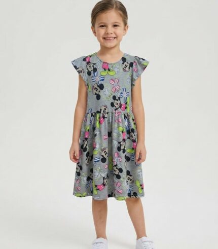 Robe fille en coton
