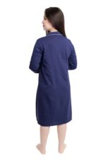 PYJAMA ROBE CHEMISE 100 % Coton MARINE – Image 3