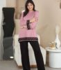 Set femme tunique rose & pantalon noir