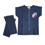 Tablier d’Écolier Fille – Bleu Marine