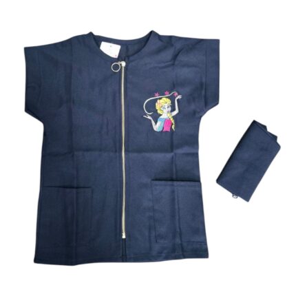 Tablier d’Écolier Fille – Bleu Marine