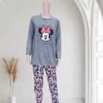 PYJAMA FEMME COTON MINNIE GRIS