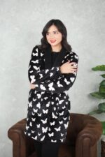PYJAMA FEMME PULL +PANTALON UNI +RB POLAIRE NOIR