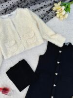 ENSEMBLE FILLE 3 PCS ROBE +VESTE – Image 2
