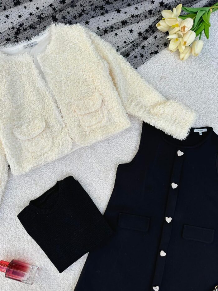 ENSEMBLE FILLE 3 PCS ROBE +VESTE – Image 2