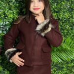 ENSEMBLE 3 PCS FILLE ROBE + VESTE