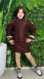 ENSEMBLE 3 PCS FILLE ROBE + VESTE – Image 2