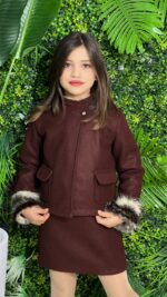 ENSEMBLE 3 PCS FILLE ROBE + VESTE – Image 6
