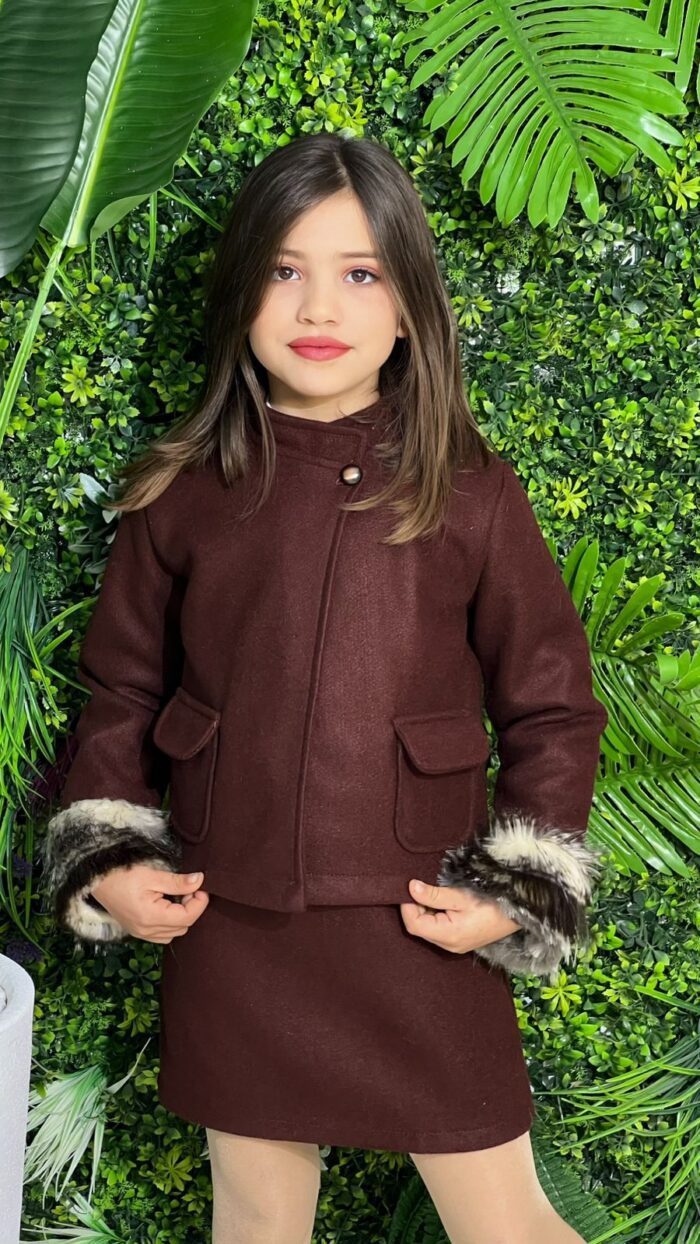 ENSEMBLE 3 PCS FILLE ROBE + VESTE – Image 6